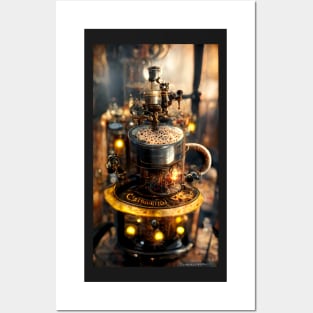 Extra large coffee lover steampunk machine Posters and Art